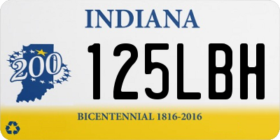 IN license plate 125LBH