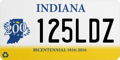 IN license plate 125LDZ