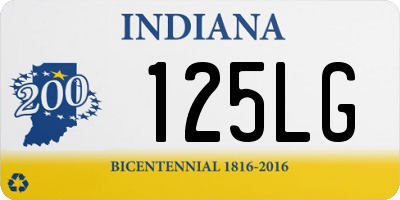 IN license plate 125LG