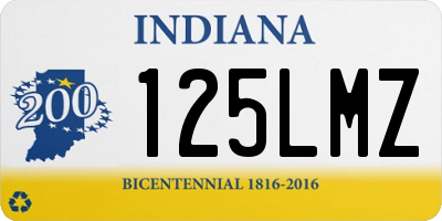 IN license plate 125LMZ