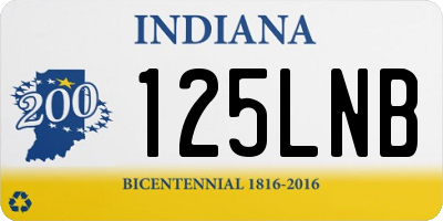 IN license plate 125LNB