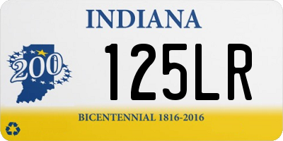 IN license plate 125LR