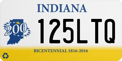 IN license plate 125LTQ