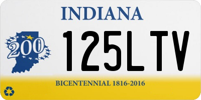 IN license plate 125LTV