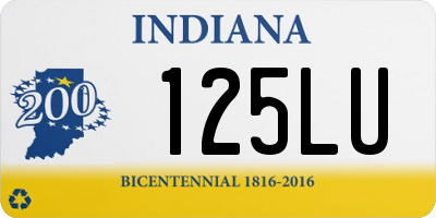 IN license plate 125LU