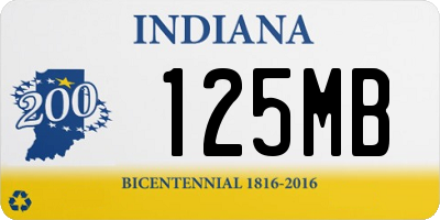 IN license plate 125MB