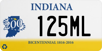 IN license plate 125ML