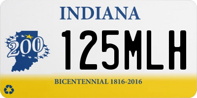IN license plate 125MLH