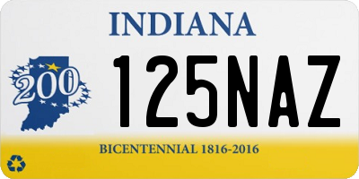 IN license plate 125NAZ