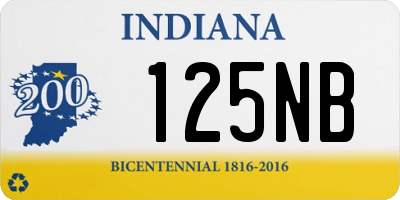 IN license plate 125NB