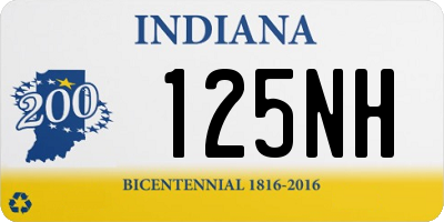 IN license plate 125NH