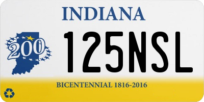 IN license plate 125NSL