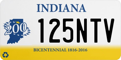 IN license plate 125NTV