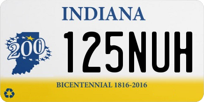IN license plate 125NUH