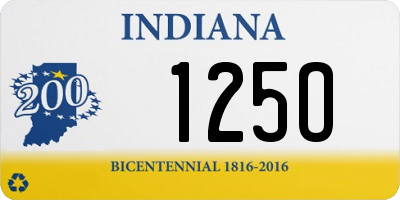 IN license plate 125O