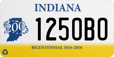 IN license plate 125OBO