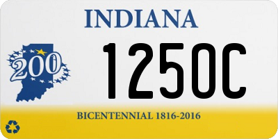 IN license plate 125OC