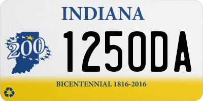IN license plate 125ODA