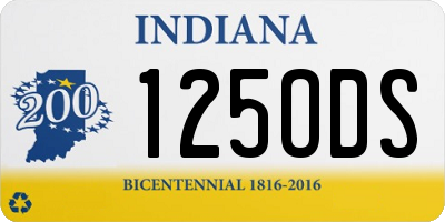 IN license plate 125ODS