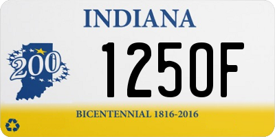 IN license plate 125OF