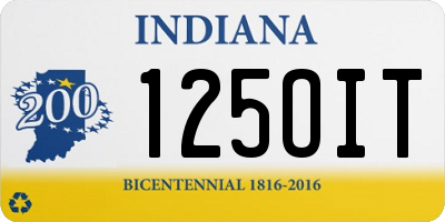 IN license plate 125OIT