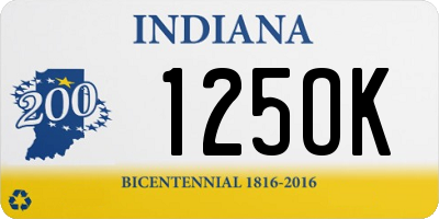 IN license plate 125OK