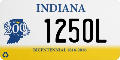 IN license plate 125OL