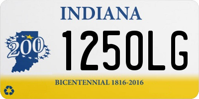 IN license plate 125OLG