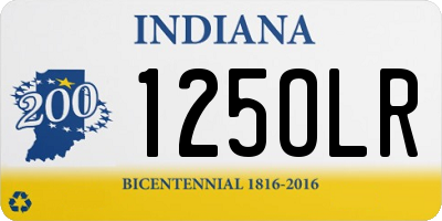 IN license plate 125OLR