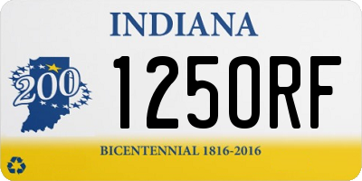 IN license plate 125ORF