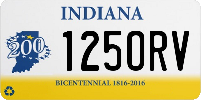 IN license plate 125ORV