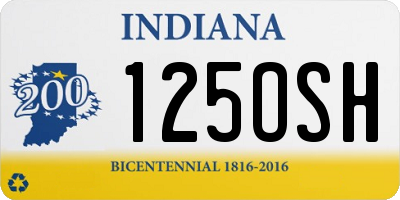 IN license plate 125OSH