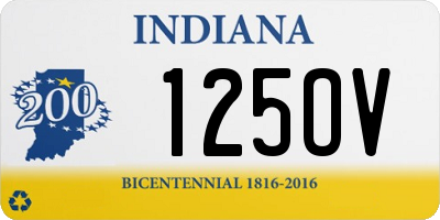 IN license plate 125OV