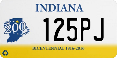IN license plate 125PJ