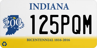 IN license plate 125PQM