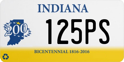 IN license plate 125PS