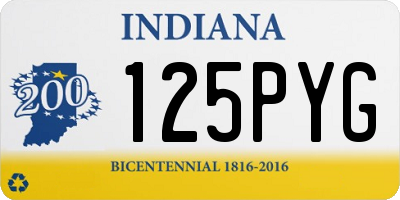 IN license plate 125PYG