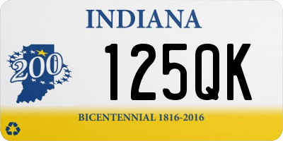 IN license plate 125QK