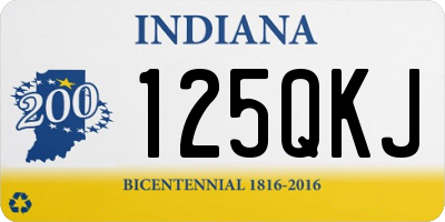 IN license plate 125QKJ
