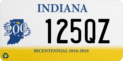 IN license plate 125QZ