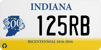 IN license plate 125RB