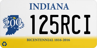 IN license plate 125RCI