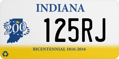 IN license plate 125RJ