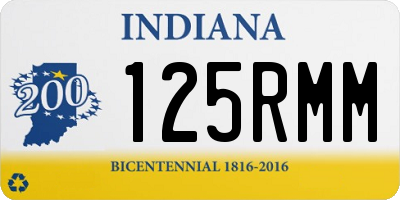 IN license plate 125RMM