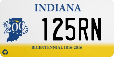 IN license plate 125RN