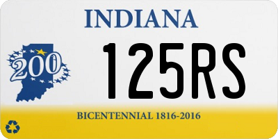 IN license plate 125RS