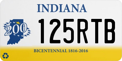 IN license plate 125RTB