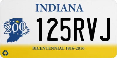 IN license plate 125RVJ