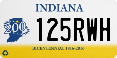 IN license plate 125RWH