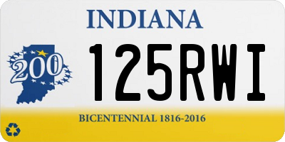 IN license plate 125RWI